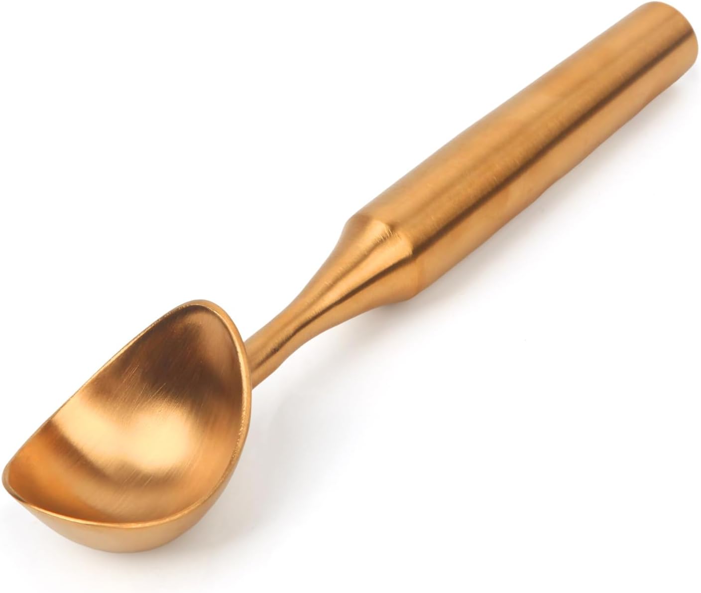 Heavy-Duty 304 Stainless Steel Ice Cream Scoop, 4.5 oz, Durable, Corrosion-Resistant & Dishwasher Safe with Ergonomic Grip for Perfect Scooping, Rosegold