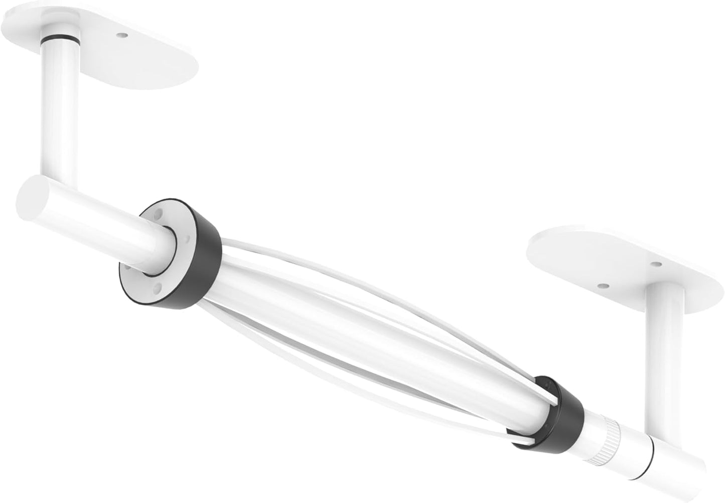 Paper Towel Holder Under Cabinet, Single Hand Operable Roll Holder with Damping Effect,No Drilling or Wall Mounted SUS304 Stainless Steel for Kitchen Bathroom (White)