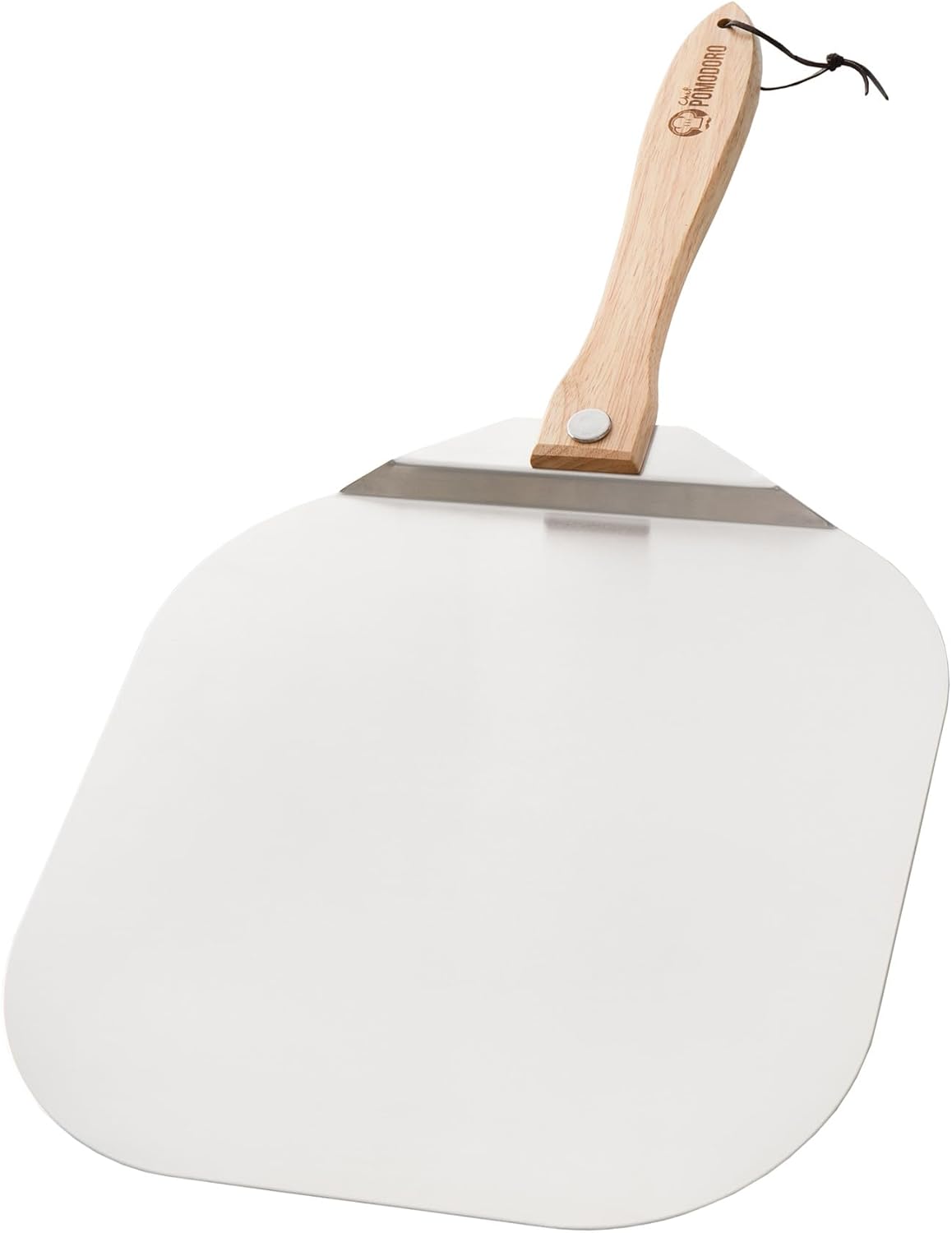 Chef Pomodoro Pizza Peel 16 inch, Pizza Spatula with Foldabe Wood Handle for Easy Storage, Pizza Accessory for Homemade Pizza
