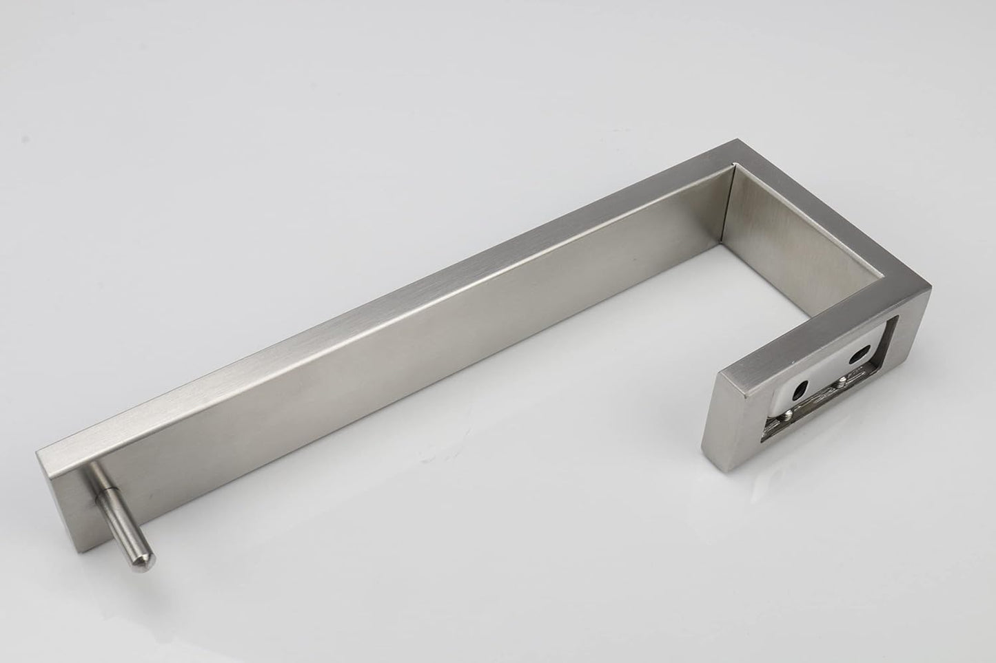 TocTen Hand Towel Holder/Towel Ring - Thicken SUS304 Stainless Steel Bathroom Hand Towel Hanger, 9 Inch Heavy Duty Wall Mounted Towel Rack, Square Hand Towel Bar for Bathroom Hardware (Brush, 9 in)