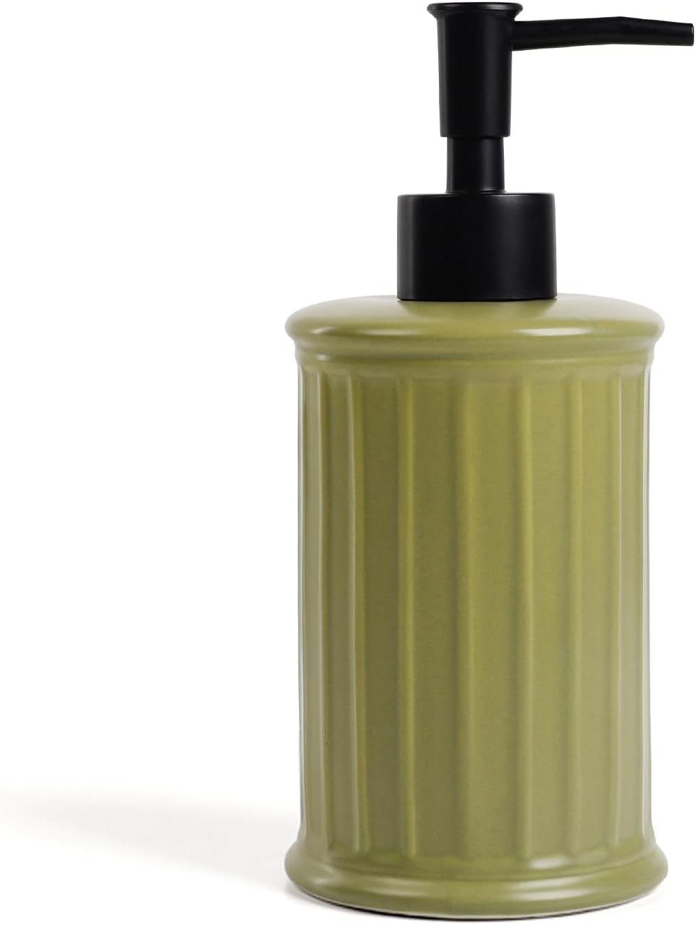 Soap Dispenser, Ceramic Liquid Dish Soap Dispenser 11.84OZ, Hand Soap Dispenser for Kitchen Bathroom, Refillable Shower Soap Dispenser, Green, ANTIS'S HOME