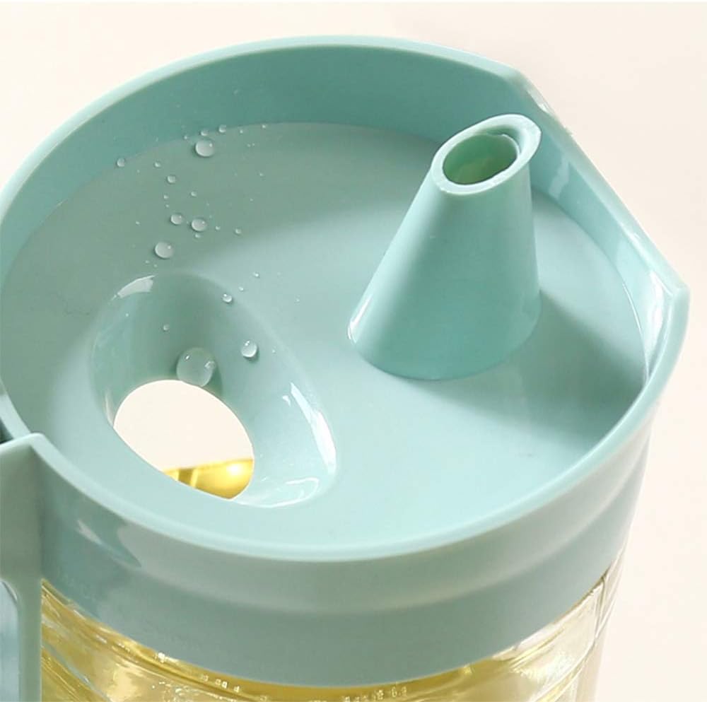 TENTA KITCHEN Oil Dispenser Vinegar Dispenser Maple Syrup Dispenser Glass Bottle Cruet No Drip Plastic Bottle Spout with Protective Cap drip Free Pour spout restarant 22Oz (Purple 1PC)