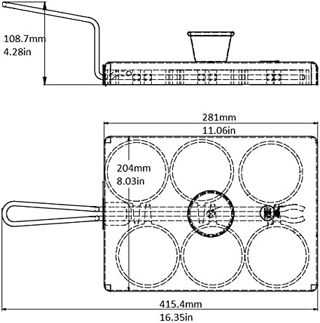 Rattleware Stainless Steel Egg Rings - Commercial-Grade, Even Cooking, Heat-Resistant Handle, Ideal for Frying Eggs - Durable & Trusted by Professional Chefs Worldwide (6 Ring Set)