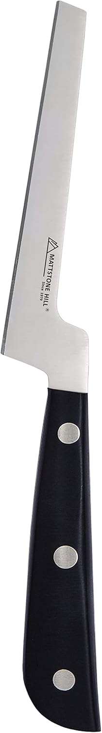 Cheese Knife - MATTSTONE HILL Soft Cheese Knife, Cheese Cutter, Premium Stainless Steel, Black Handle