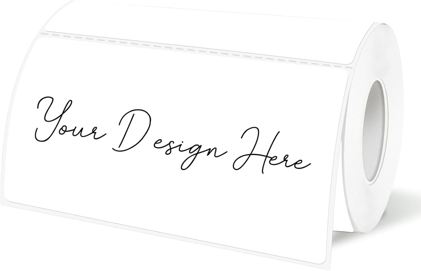 White Thermal Labels 2x4 Inch, Direct Thermal Stickers Label, Self-Adhesive Thermals Printer Sticker Labels, Water & Oil Resistant & Anti-Scratch, Perforation Line Design- 200Pcs