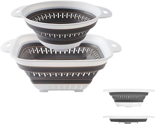 Collapsible Colander and Strainer,Silicone Strainer Colanders & Food Strainers,for Vegetable and Fruit, Kitchen Essentials