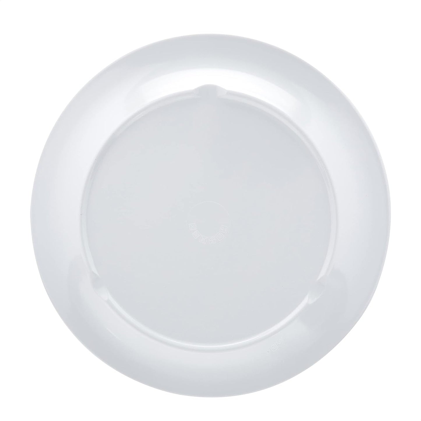 Amazon Basics Melamine (Plastic) Plate, 6 Piece Set, 10.5 in, White (Previously AmazonCommercial brand)