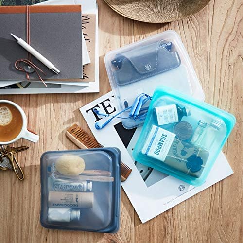 Stasher Premium Silicone Reusable Food Storage Sandwich Bag, Clear, Microwave, Sous Vide, Dishwasher, Oven and Freezer Safe, BPA Free, Leak-free, Eco-friendly, 28 Oz