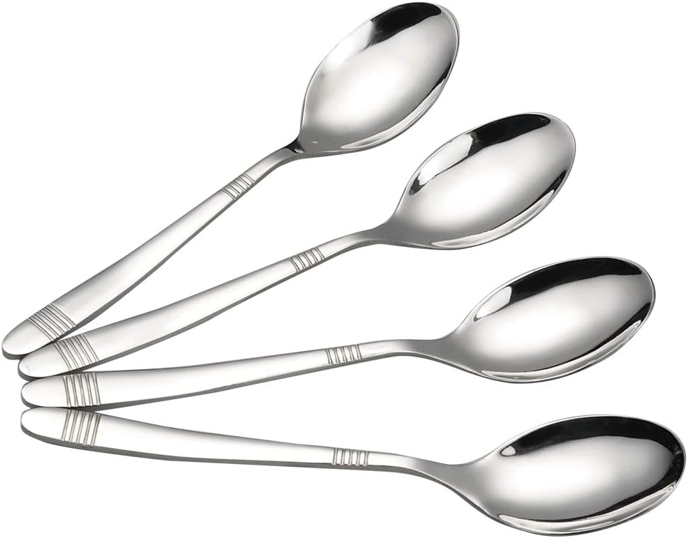 Begale 12 Pieces Stainless Steel Dinner Spoons, Cutlery Spoon