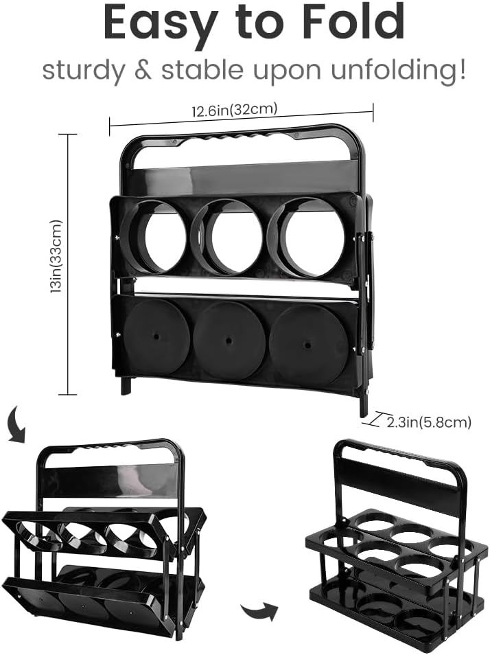 Portable Drink Carrier Suitable for Doordash Accessories Grubhub Postmates Drivers, Reusable Cup Holder Carrier with Handle,Perfect for Plastic Drink Holder take Out Cup Carriers for delivery
