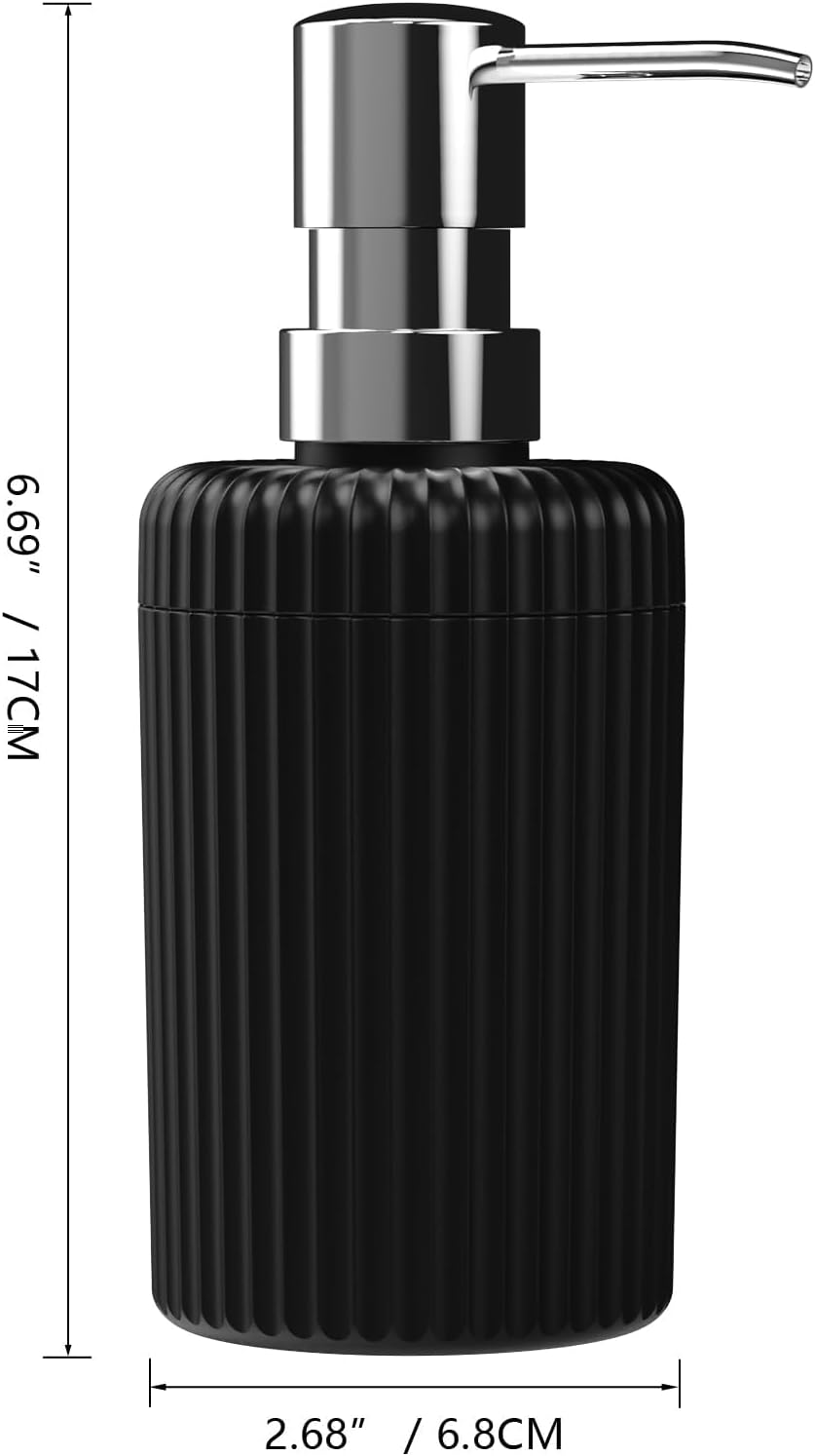 Soap Dispenser for Bathroom,2 Pack Kitchen Hand Soap Dispenser,12oz Modern Minimalist Style Plastic matte white Empty Lotion Dispenser with Refillable Pump,Liquid Bottle for Dish Soap,College Dorm Use