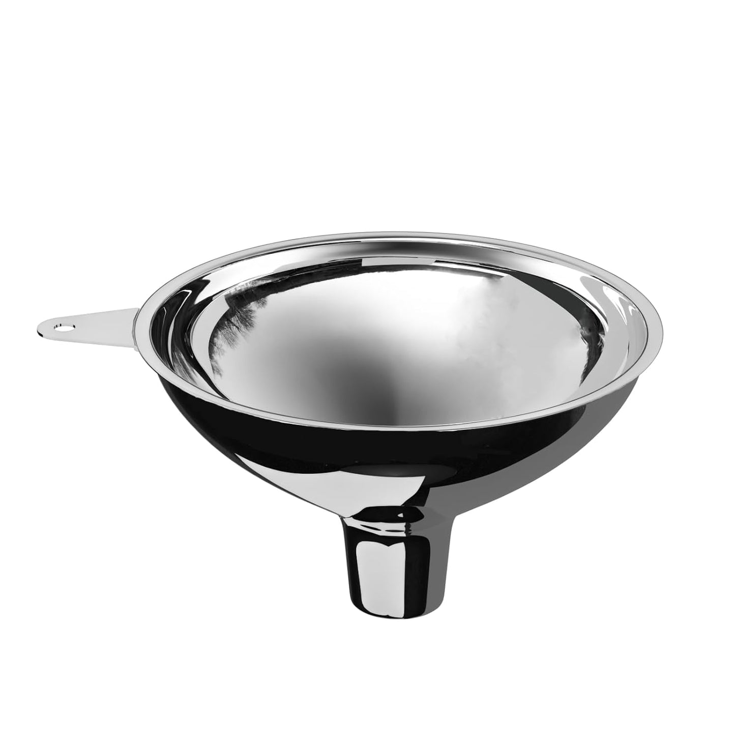 Stainless Steel Large Funnel (5.7 in. X 1 in. Mouth), Metal Funnel for Bottle Filling, Filling Funnel for Spices, Juices, Powders, Coffee Beans, Honey, Milk(without filter)