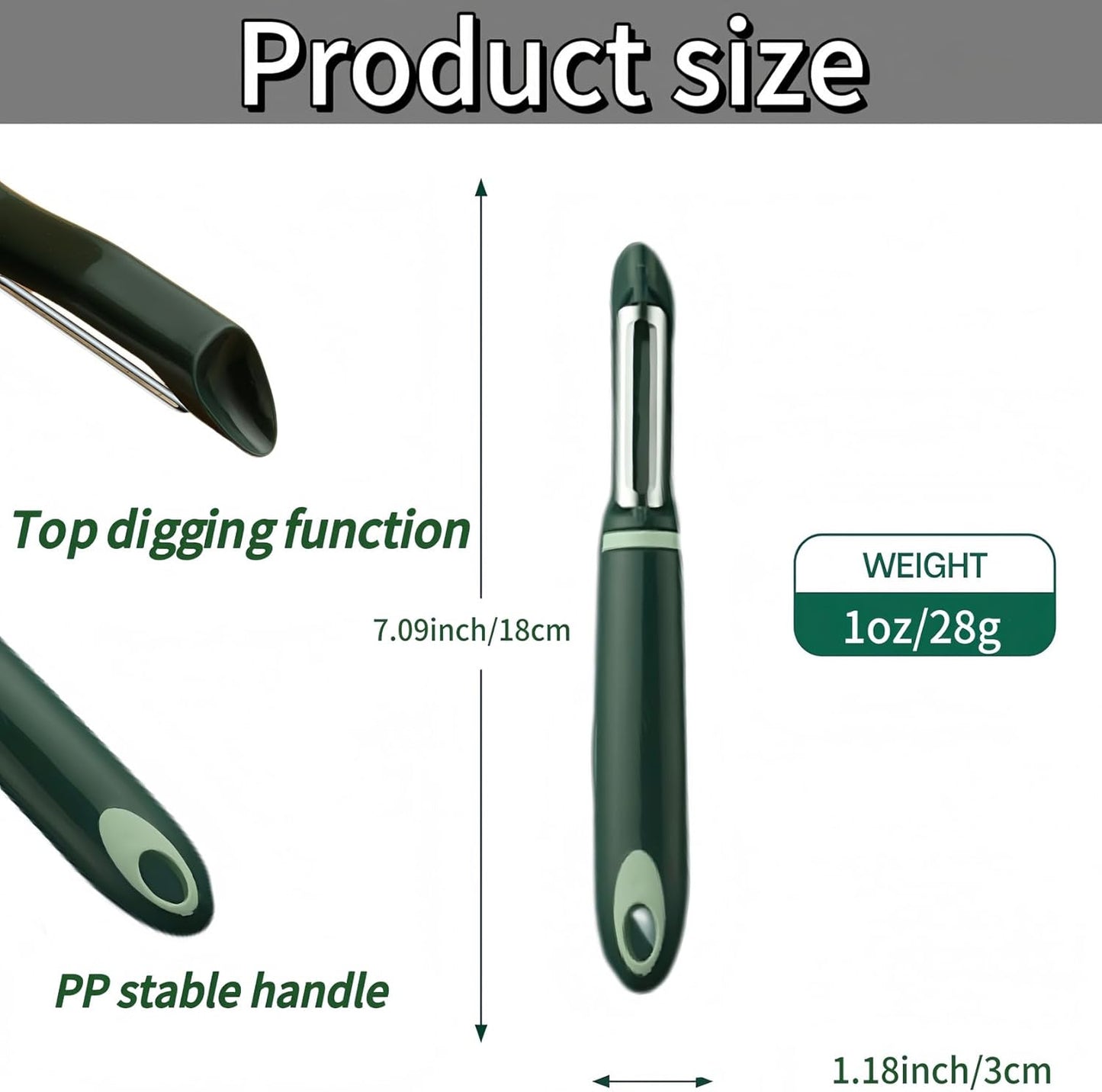 10 Pack Vegetable Potato Peeler for Kitchen,Ergonomic Soft-Touch Handle-Black (Aquamarine, 10 Pack)