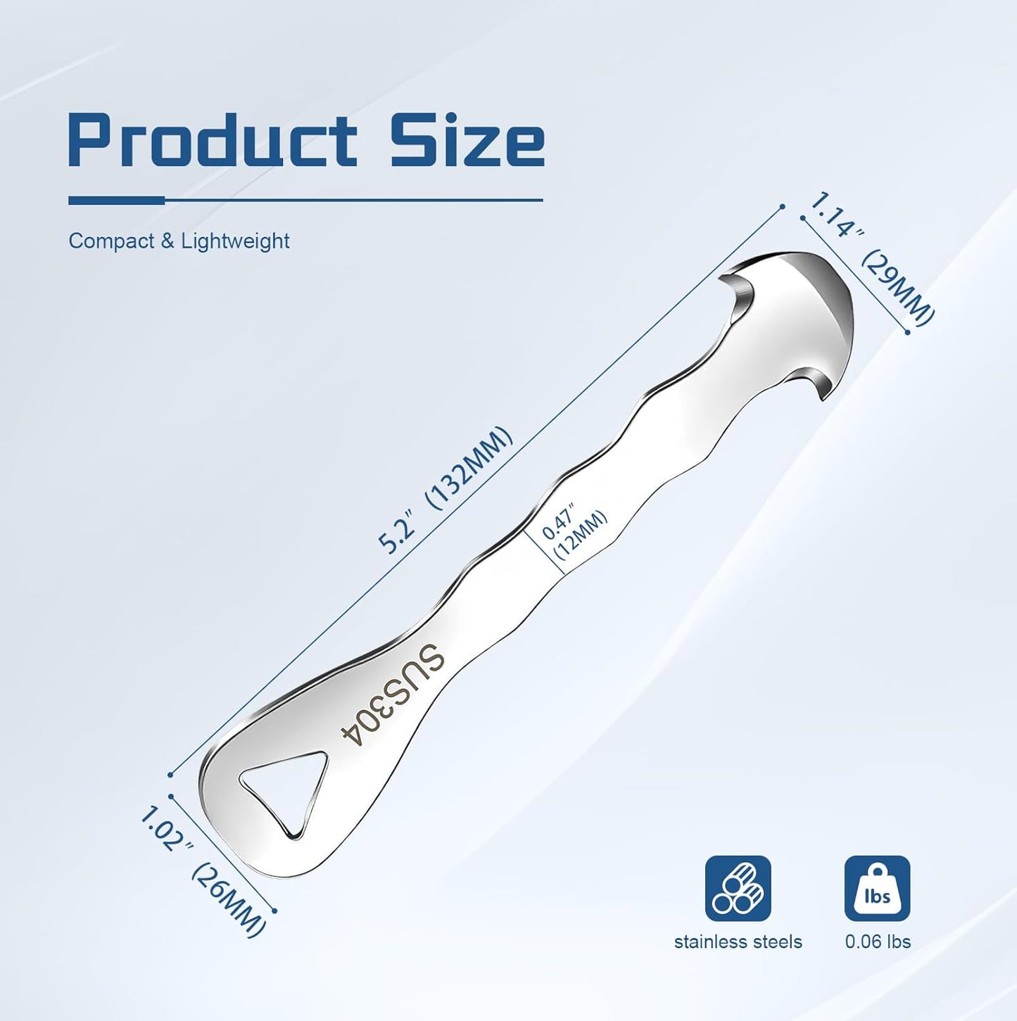 Stainless Steel Citrus Peeler Tool - Effortless Fruit Peeler for Oranges, Lemons, Grapefruits - Ergonomic Kitchen Gadget with Sharp Blade, Rust-Resistant & Easy Storage (5.1 Inch, 0.06lbs)