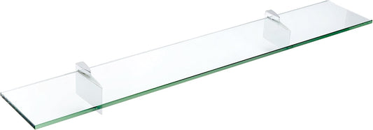 Spancraft Glass R-10x36-Chrome Raven Glass Shelf, 10" x 36", Chrome