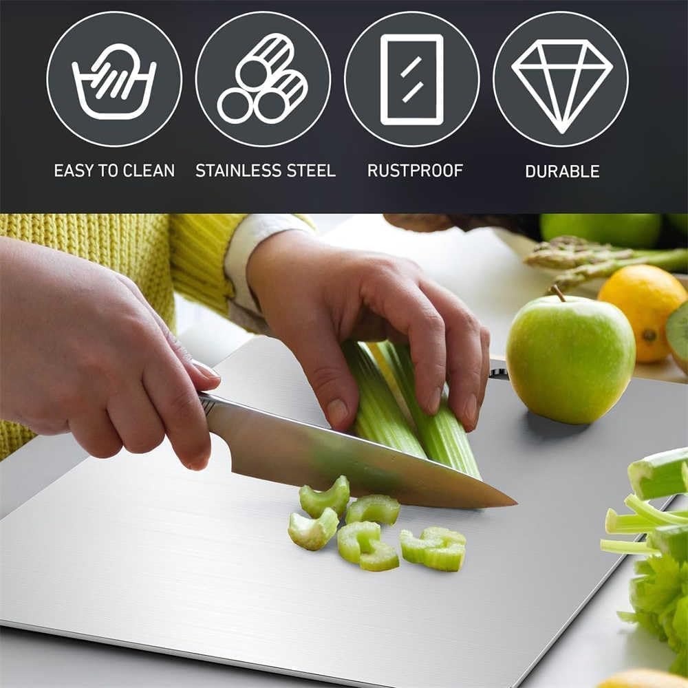 Titanium Cutting Board - 100% Pure Titanium Cutting Boards for Kitchen - Cutting Edge Hygiene & Durability, Cutting Boards for Home Kitchen Cooking (18 inch x 12 inch)