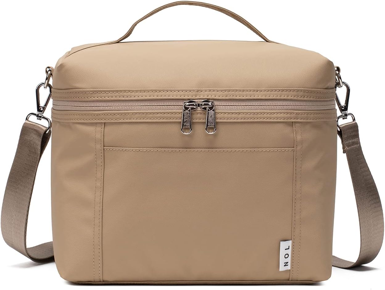 NOL Natural Organic Lifestyle Insulated Lunch Bags for Women Cooler Bag Lightweight Nylon Waterproof Lunch Box For Work