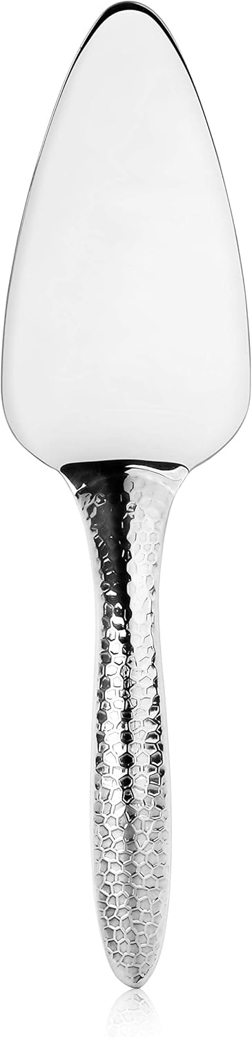 New Star Foodservice Mars Collection, Stainless Steel, 18/8 Hammered Hollow Handle Cake Server, 9.68-Inch