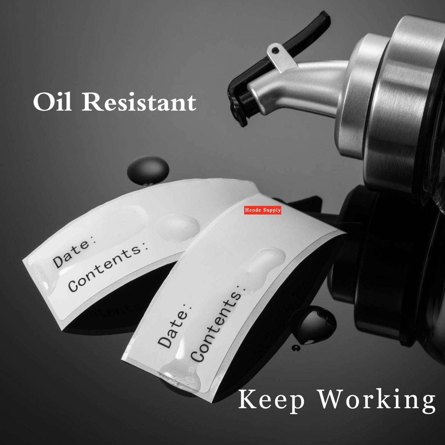 Hcode 2 x 3'' Self-Adhesive Removable Freezer Food Labels- Easy Clean Leaves No Residue- Cooler Food Storage Freezer Stickers Plastic Paper Perfect for Reusable Containers 300 Stickers