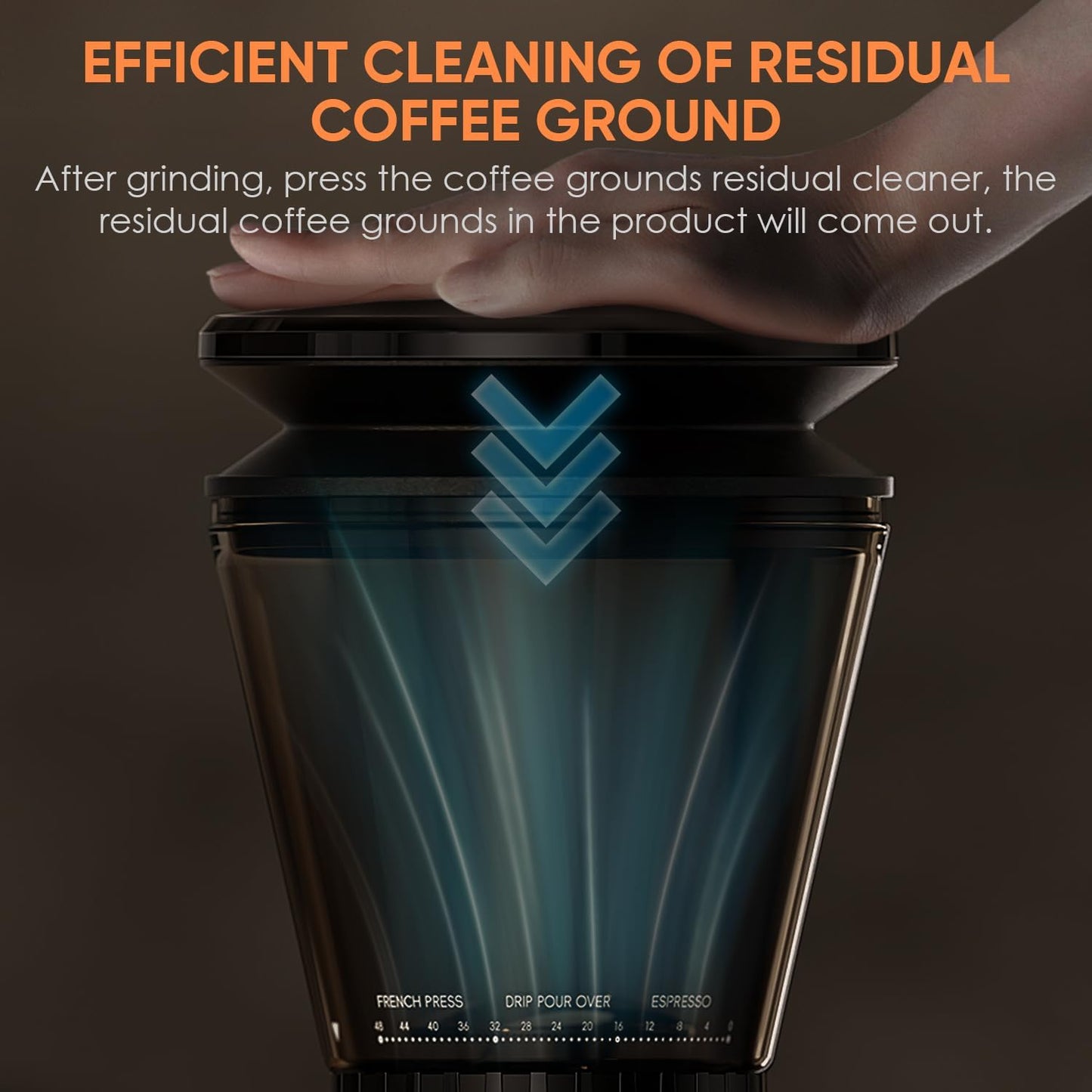 Biolomix Burr Coffee Grinder,Coffee Grinder, 48 Grind Settings and LED Control Panel,Digital Timer, Anti Static,Anti Clogging Coffee Bean Grinder,Grinds 2-12 Cups of Coffee, Black