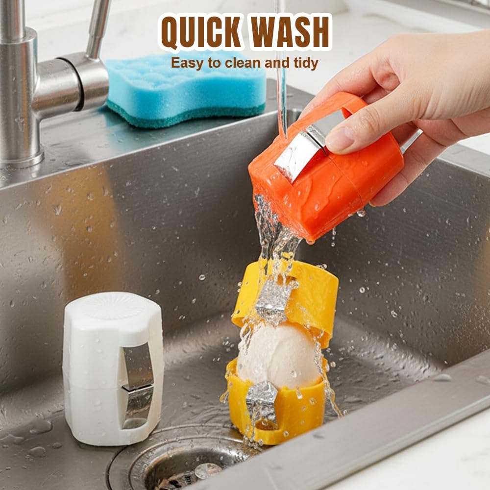 2026 New Egg opener, Egg Shell Separator for Raw Eggs Gadgets Cracker Tool, Upgrade Stainless Steel Egg Cutter Egg Cracker Tool Multifunctional Egg Cutter Multipack (2, Orange)