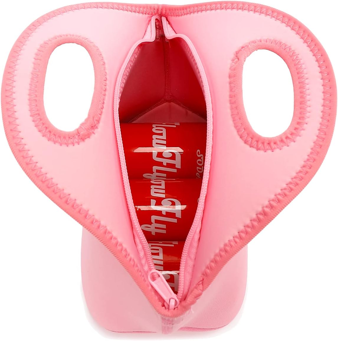 FlowFly Neoprene Kids Lunch box Insulated Soft Bag Mini Cooler Thermal Meal Tote Kit for Boys, Girls,Men,Women,School,Work, Office, Pink