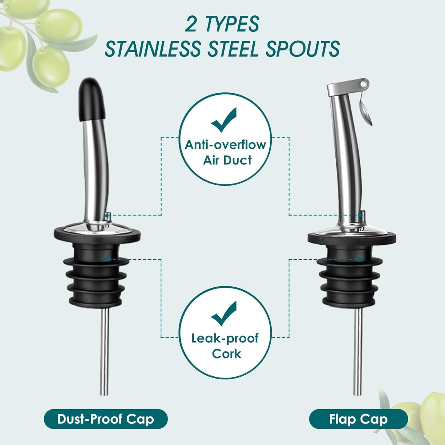 vancasso 20 Oz Ceramic Olive Oil Dispenser Bottle, Bottle Dispenser with Spout and Funnel for Kitchen,Suitable for Oil, Vinegar, Coffee Syrups & Other Liquids, White