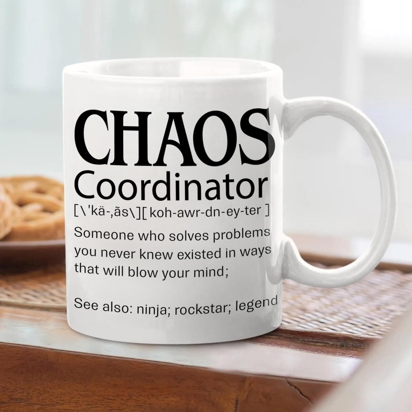 Thank You Gifts for Women, Boss, Coworker, Manager, Office, Teacher, Nurse, Mom - Chaos Coordinator Gifts - Teacher Appreciation Gift - Birthday Boss Lady Gift Ideas - 11 Oz Mug Cup