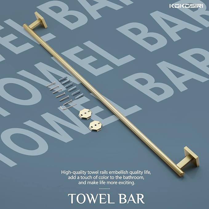 KOKOSIRI Bathroom Towel Bar 36'' Towel Holder 36 Inch B4005BG-L36
