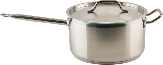 Winware Stainless Steel 10 Quart Sauce Pan with Cover
