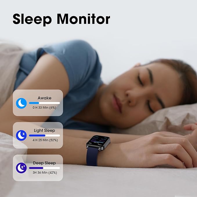 Kummel Smart Watch for Girls Boys Teens No App/Phone Required, Fitness Watches for Kids with Heart Rate, Sleep Monitor, Step Counter, Calories Tracker, Pedometer Waterproof Watch, Lightweight