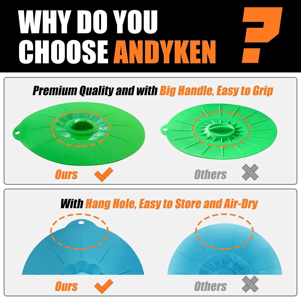 Silicone Lids Covers - Microwave Food Cover for Bowls,Cups,Pots,Pans Food Safe BPA Free Silicone Bowl Covers Easy to Clean and Storage