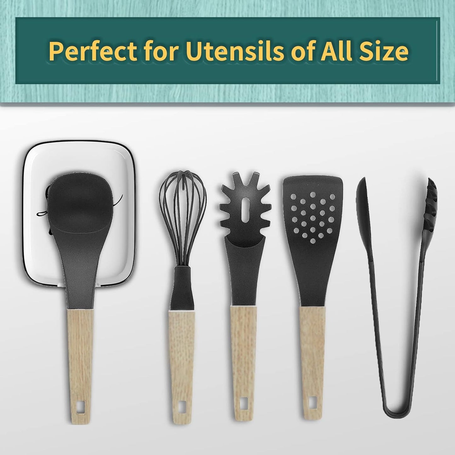 NJCharms Ceramic Spoon Rest For Stove Top, Large Spoon Holder For Kitchen Counter Top, White Cute Coffee Spoon Rests, Cooking Utensil Rest, Premium Farmhouse Kitchen Small Decoration,1 pcs