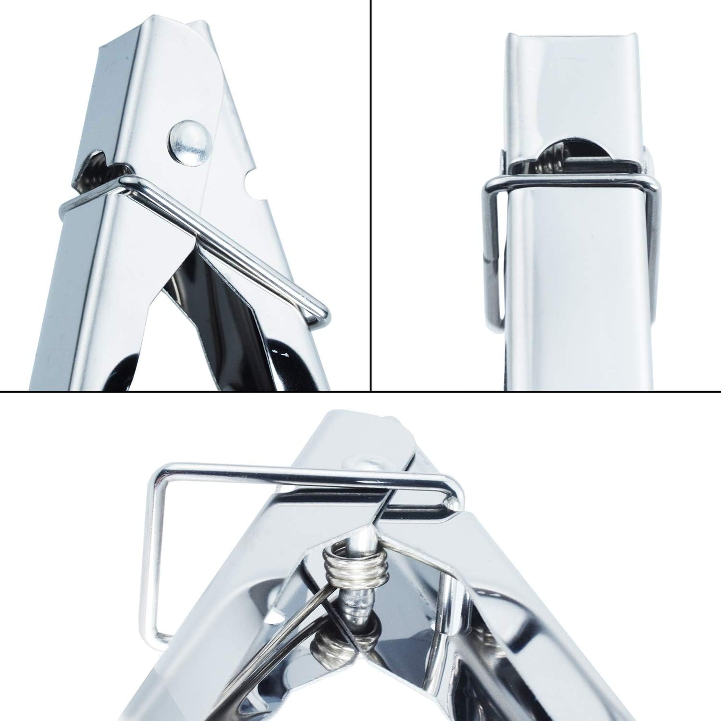 Stainless Steel Spring Locking Food Tong Set Utility Metal Tongs for Serving Cooking Grilling and Barbeque (9 12 14 Inch 3 Pieces)