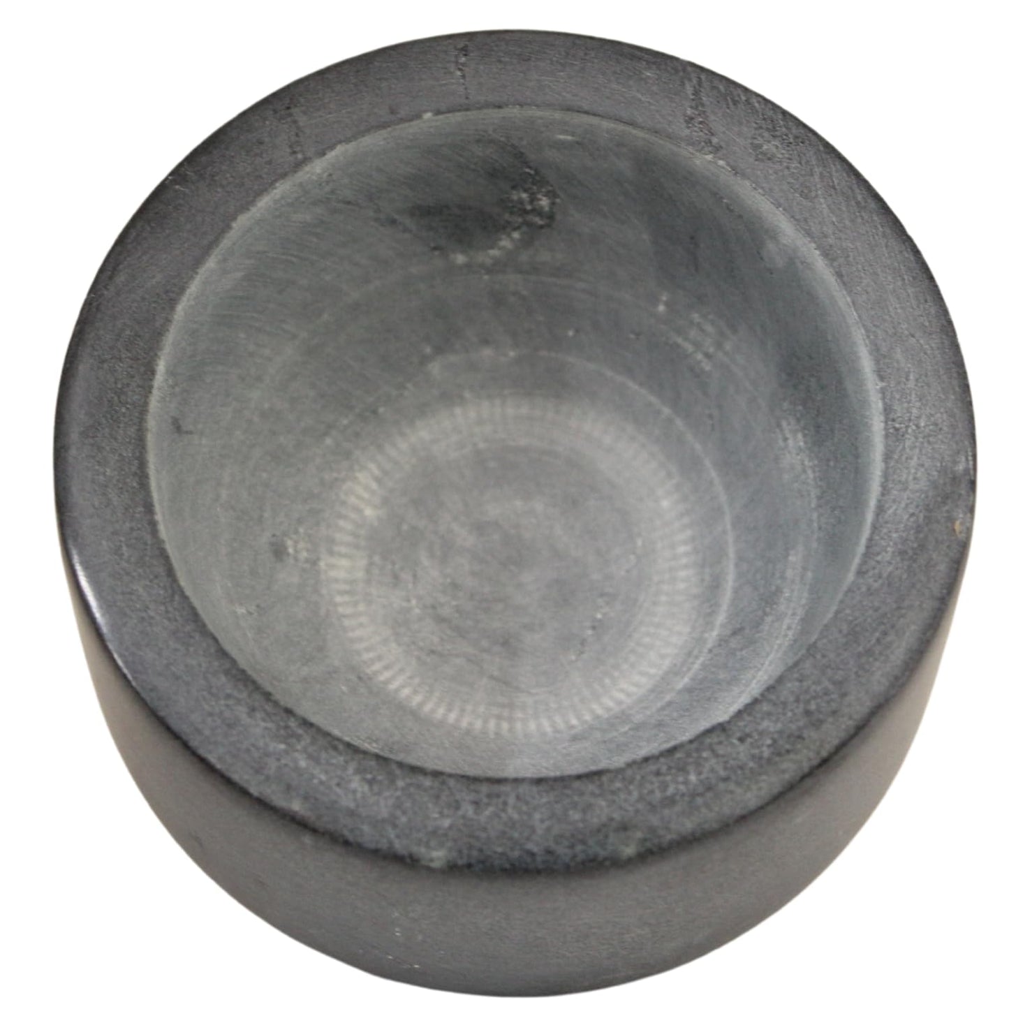 Marble Stone Mortar and Pestle, for Grind Spices, Powder Pesto, Mash Herbs, Crush Pills, Regular Size (3.75"X2.75" Mortar, 5" X1.5" Pestle, Grey)