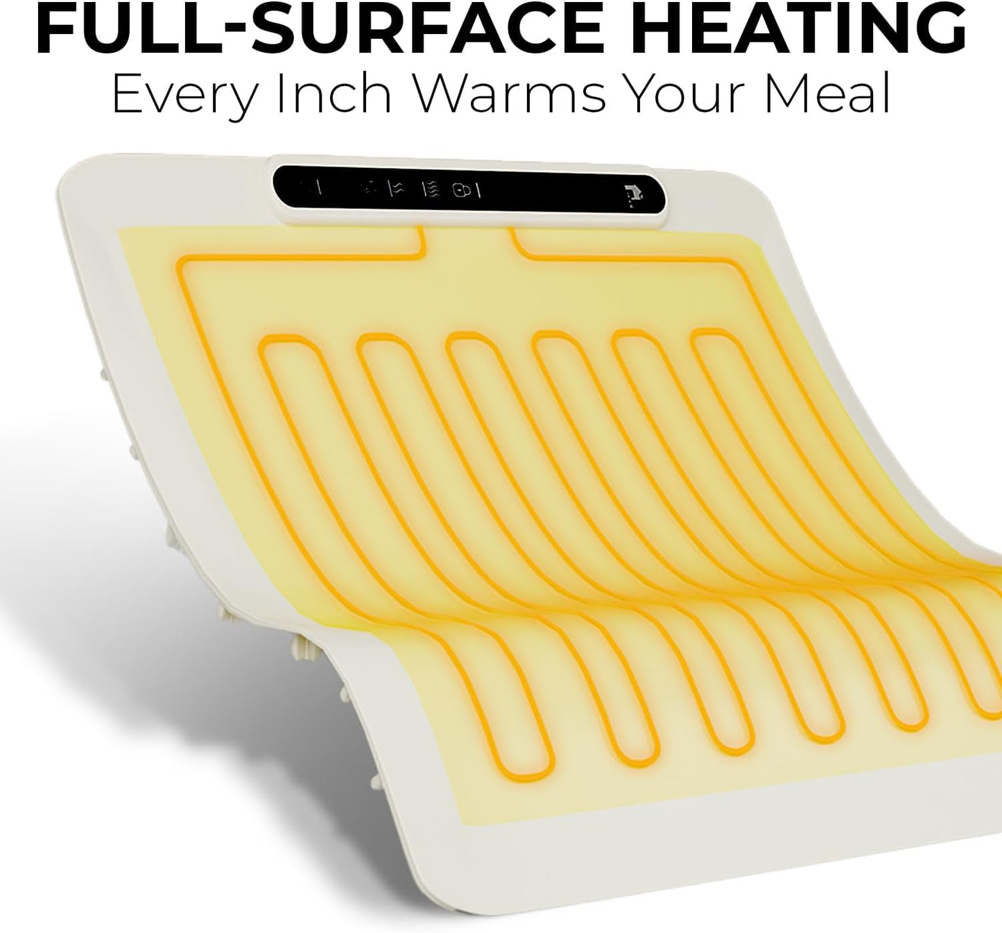 EconoHome Food Warming Mat - Electric Food Warmer - Fast Heating, 3 Heat Levels, Large Surface Area, Constant Temperature - Portable Silicone Warming Tray for Meals