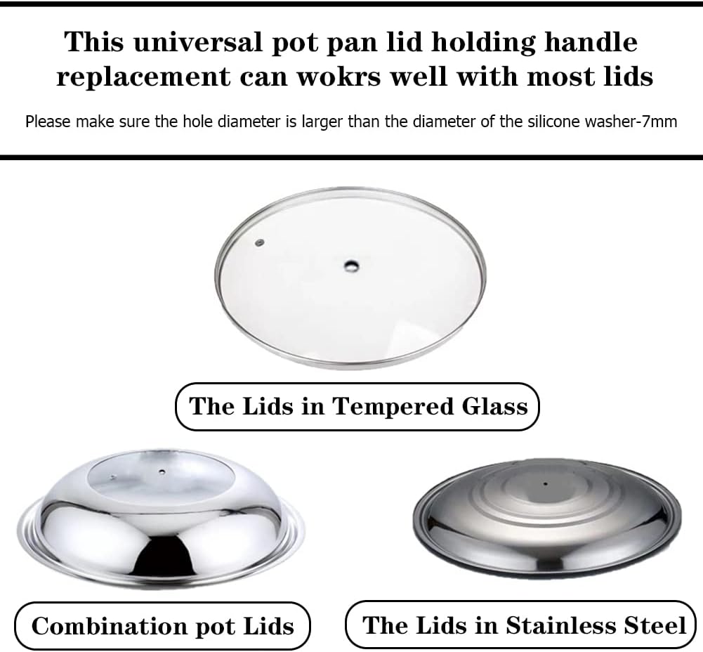 JoyTube Universal Pot Pan Lids Replacement Knob, Silicone Heat Resistant Pan Cover Holding Handles BPA Free Dishwasher Safe Fits Skillets and Kitchen Cookware (Pack of Two-Purple)