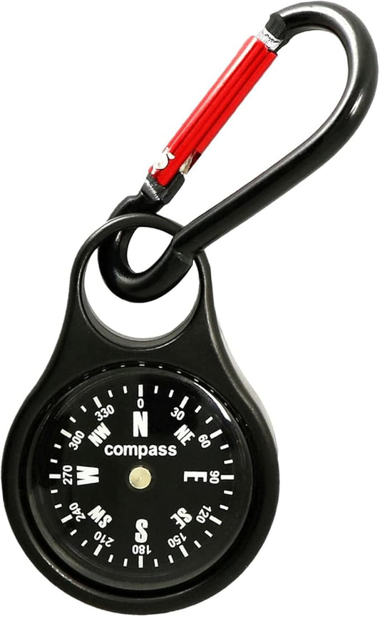 Keychain Compass Portable Hiking Survival Compass with Carabiner