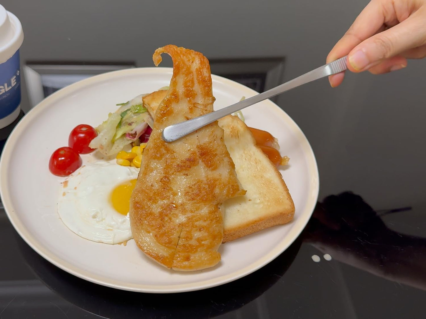 JETKONG 12-Inch Fine Tweezer Tongs Long Cooking Tweezer Stainless Steel Kitchen Tweezers