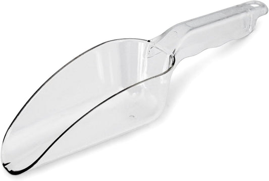 New Star Foodservice 34400 Polycarbonate Plastic Utility Ice Scoop, Clear, 12-Ounce