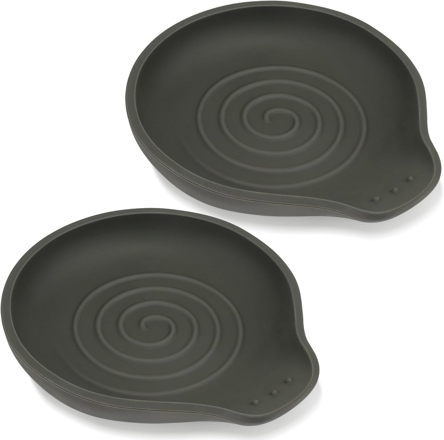 Silicone Spoon Rest for Stove Top - BPA-Free, Heat-Resistant Spoon Holder - Spoon Rest for Kitchen Counter - Large Cooking Utensil Rest for Spoons, Spatulas, Ladles or Tongs - Black 2 Pack