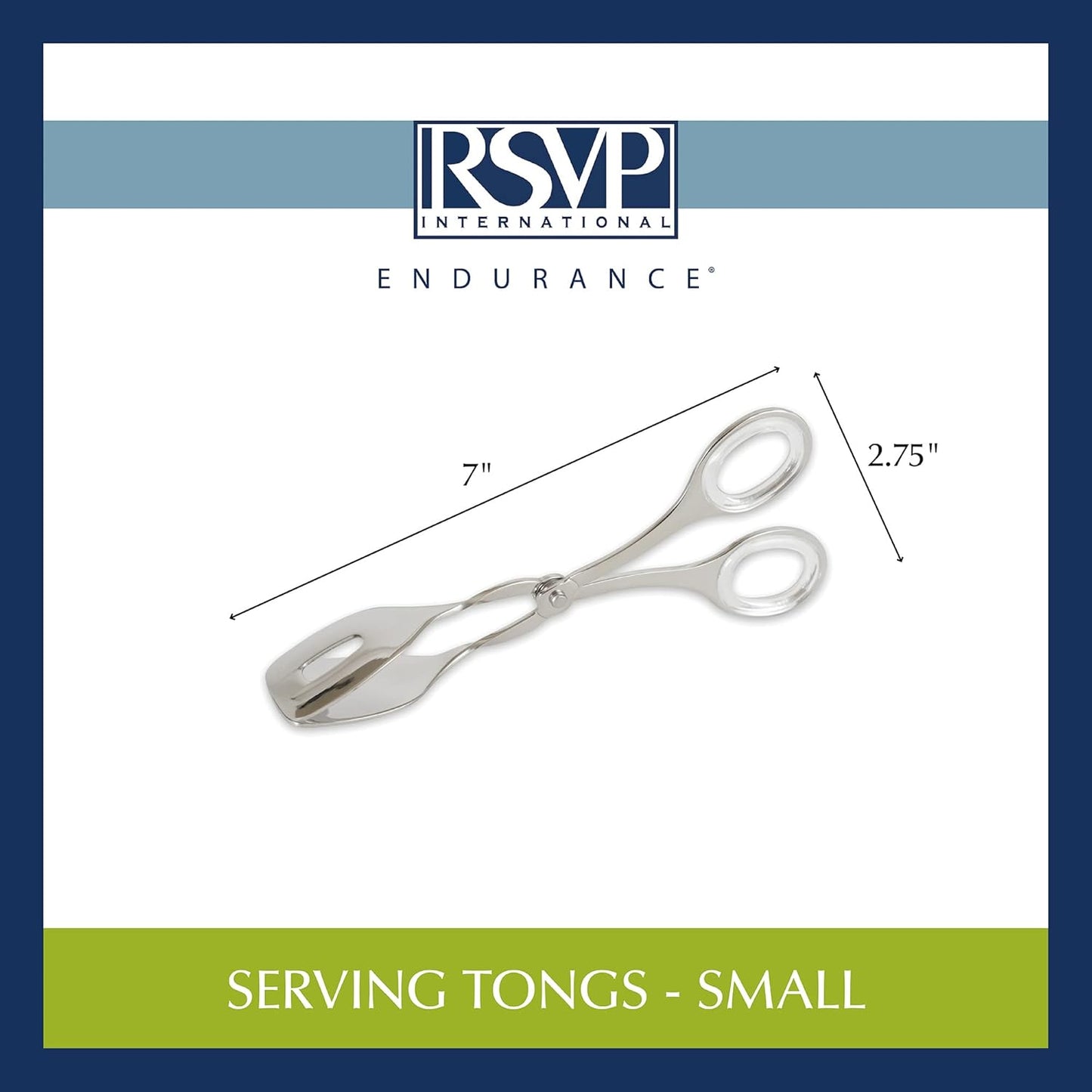 RSVP Endurance Small Stainless Steel Serving Tongs