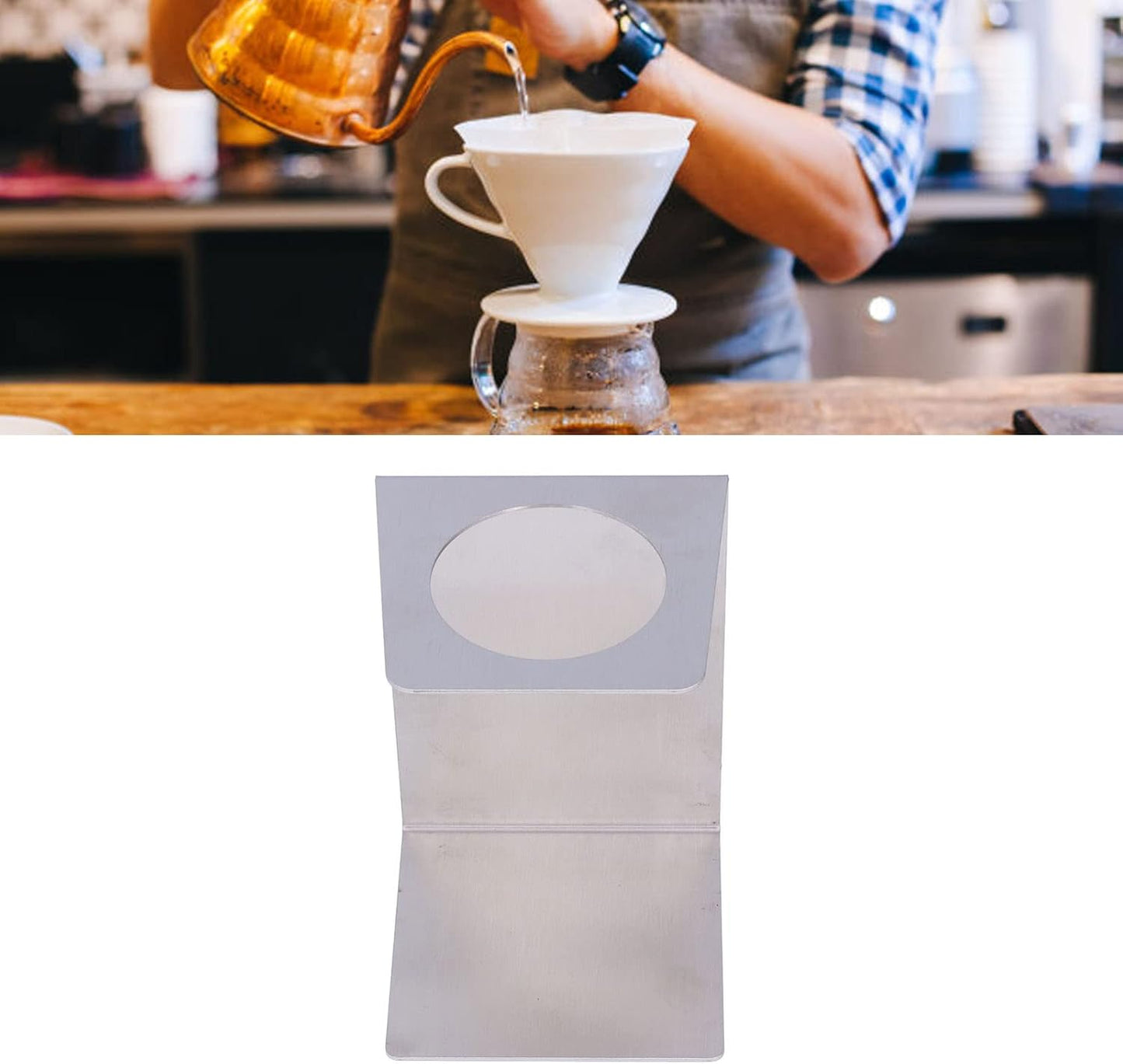 Drip Coffee Stand, Pour Over Coffee Maker Coffee Dripper Holder for Coffee Connoisseurs Coffee Lovers for Best Coffee Experience(Brushed Stainless Steel Color)