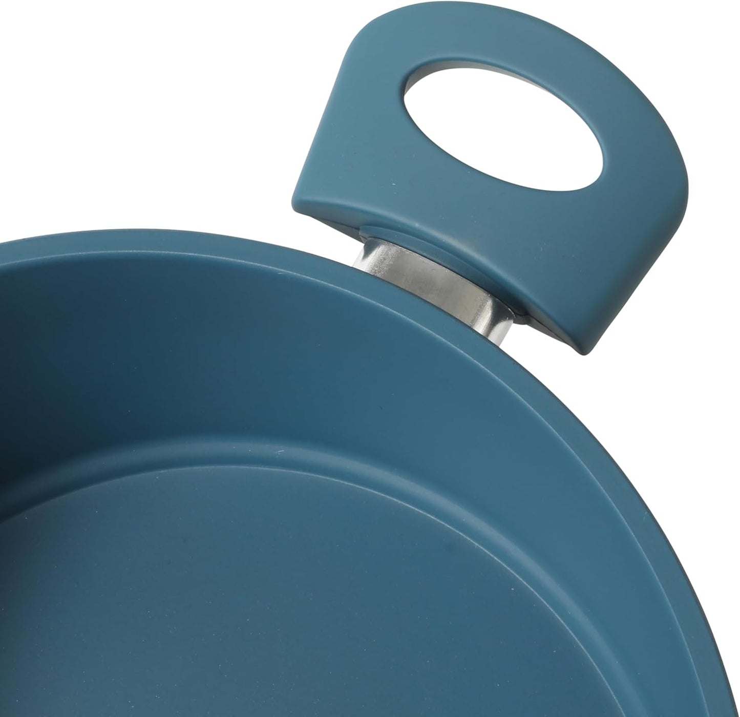 Gibson Home Helensburgh 7-Piece PFA-Free Ceramic Nonstick Carbon Steel Cookware Set – Blue Pots and Pans with Glass Lids, Saucepan, Dutch Oven, Fry Pan