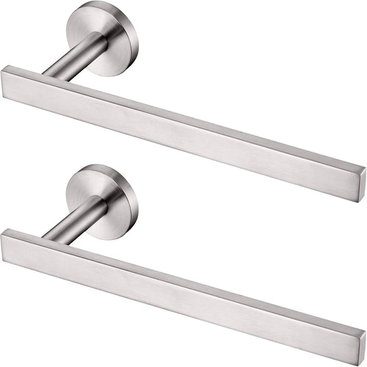Bath Towel Rings Bathroom Towel Holder Modern Small Hand Towel Bars 2 Pack Stainless Steel Wall Mounted Brushed Nickel AN3001BR-P2