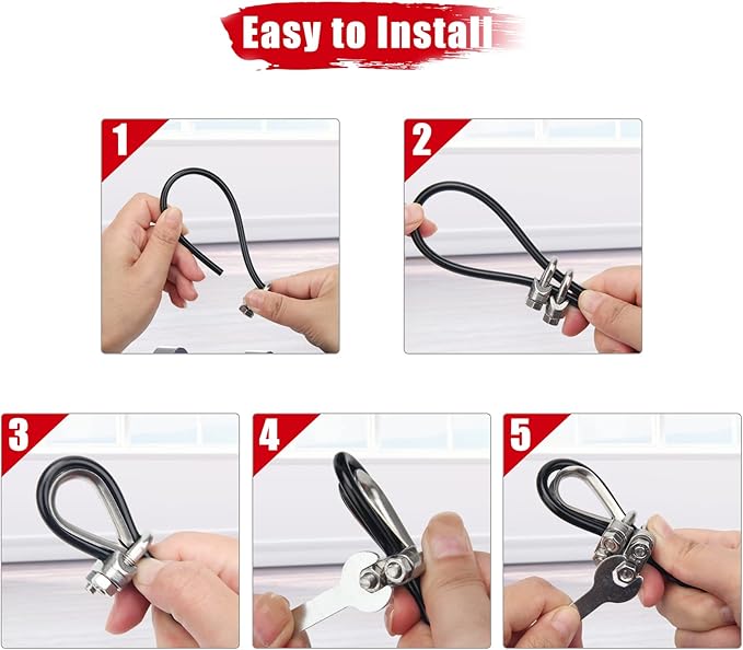 Fitness Pulley Cable 196 Inch, Adjustable Home Gym Cable Replacement for Pulley System, Heavy Duty Fitness Rope Machine Accessories