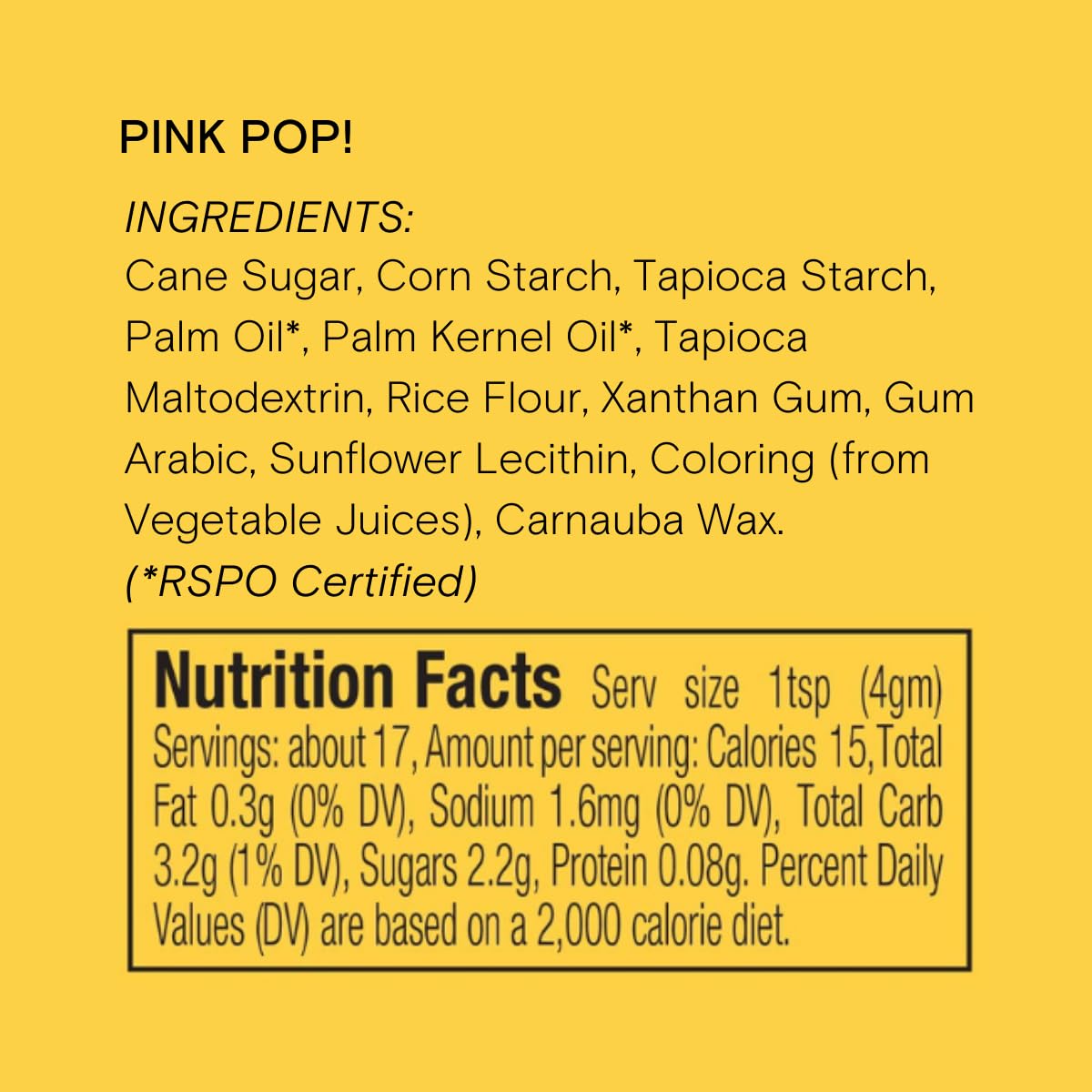 Pink Pop! Natural Nonpareils Sprinkles by Supernatural, No Artificial Dyes, Soy Free, Gluten Free, Vegan, 3oz