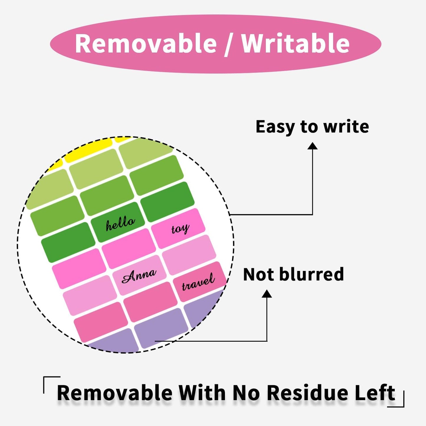 STARLIBOO Removable Freezer Labels, 1x2 Inch Color Coding Removable Labels Easy Peel Off, Freezer Labels to Write on/Waterproof (360PCS, 8 Colors)