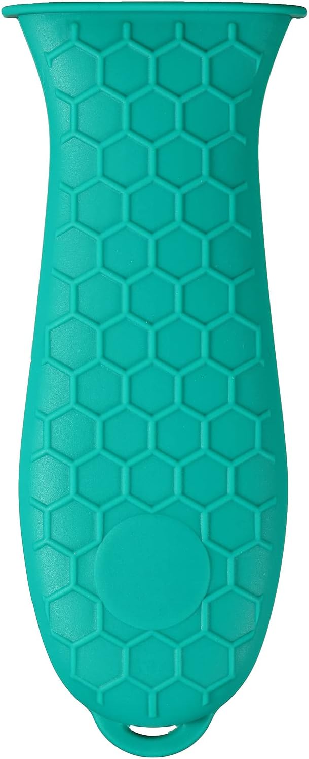 6 Pieces Silicone Hot Tool Holder Heat Resistant Potholder Cookware Handle Non Slip Rubber Pot Holders Handles Grip Covers for Cast Iron Skillet Silicone Cooking Kitchen Suits (Red)