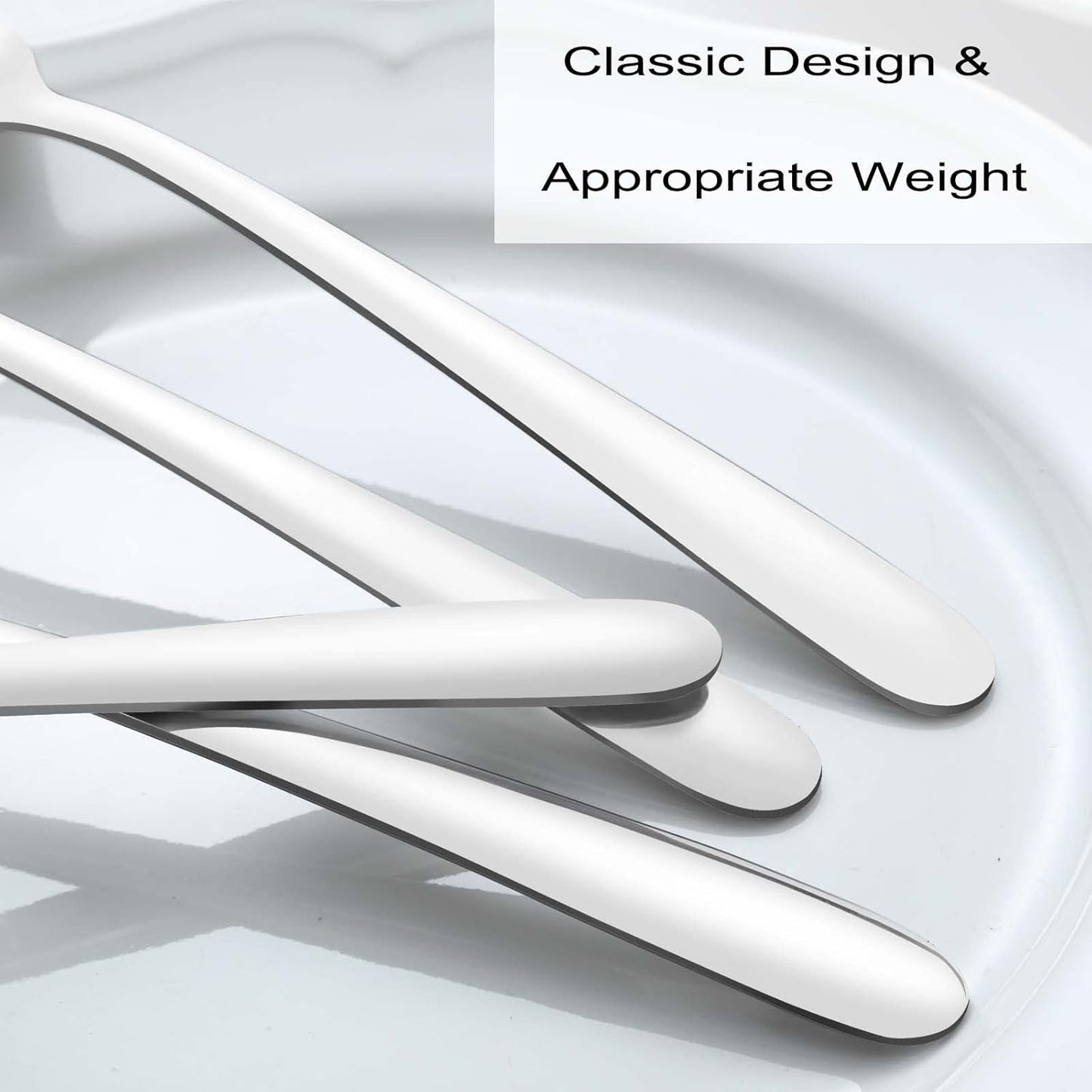 Pleafind 36-Pcs Dinner Spoons Set (7.4 inch), Spoons Silverware, Stainless Steel Spoon, Silver Spoons, Mirror Polished Tablespoon, Silverware Spoons for Home, Kitchen, Restaurant, Dishwasher Safe